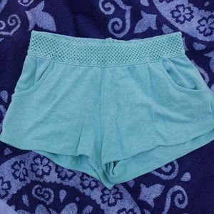 Aerie sweat shorts turquoise